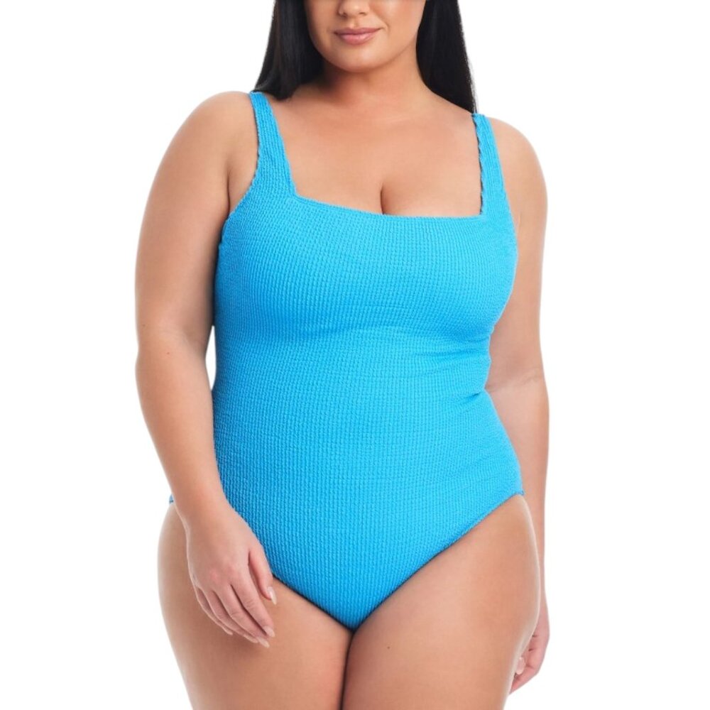 NWT Bleu by Rod Beattie Plus Size Square-Neck One-Piece Swimsuit